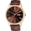 Citizen Automatic Gold Leather Watch 41mm