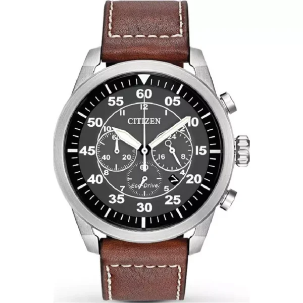 Citizen Avion Chronograph Black Dial Watch 45mm