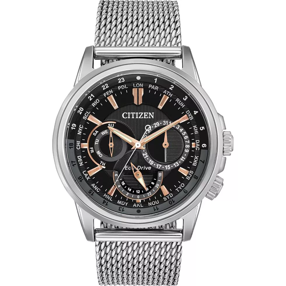 Citizen Calendrier World Time Black Watch 44mm