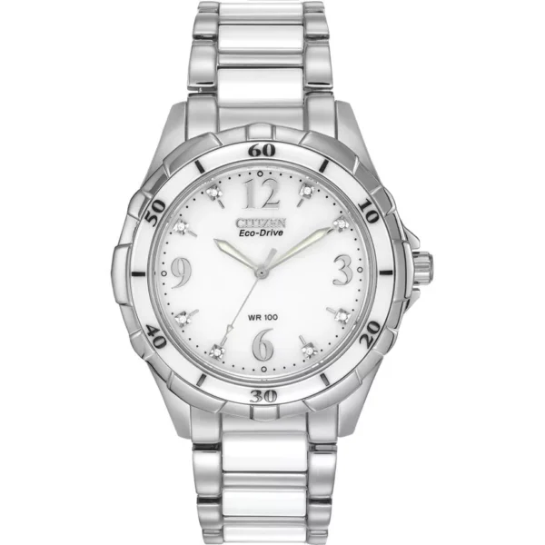 CITIZEN Ceramic Eco-Drive Diamond Watch 38mm