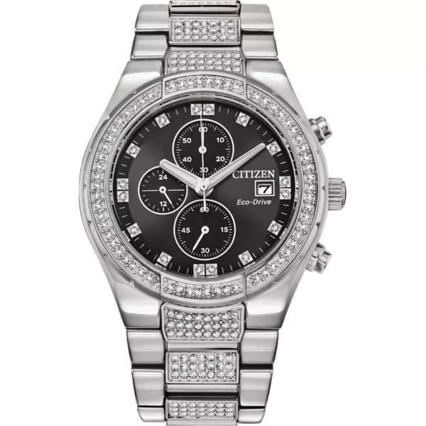 Citizen Crystal Stainless Steel Watch 42mm