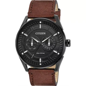 Citizen Drive CTO Black Dial Brown Watch 42mm