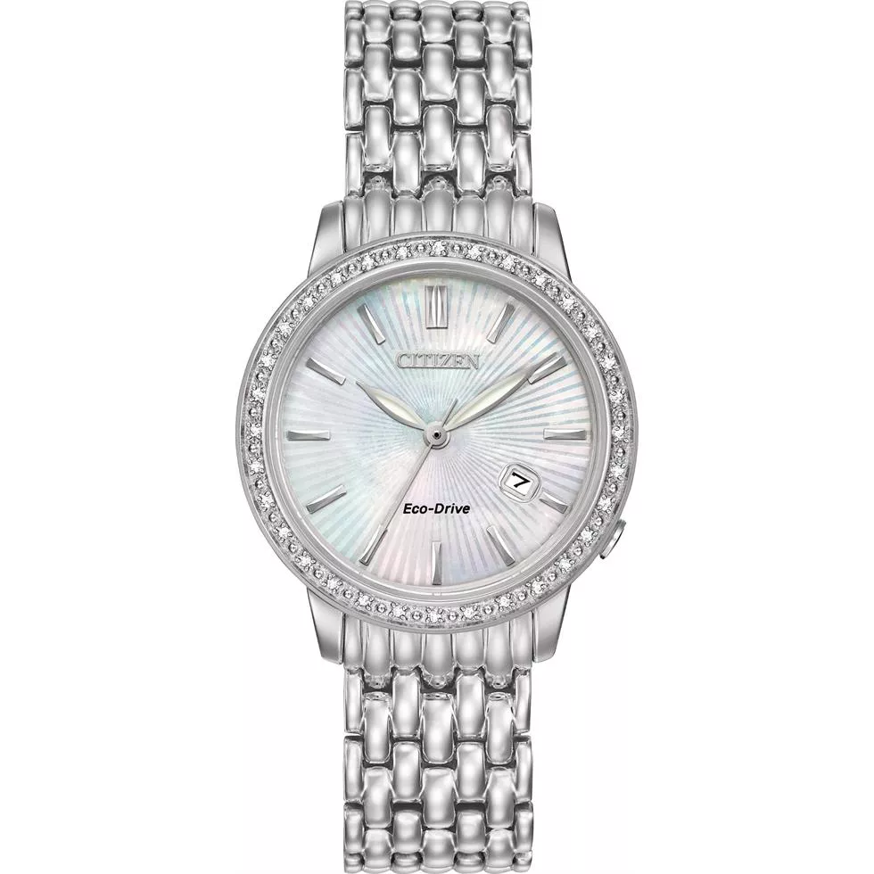 CITIZEN Diamond Eco-Drive Mother of Pearl Watch 29mm