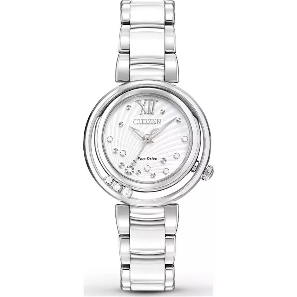 CITIZEN L SUNRISE DIAMOND CERAMIC WOMEN'S WATCH 29mm