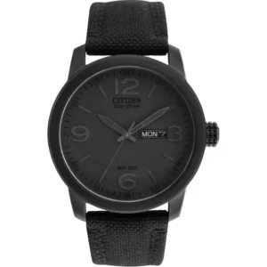 Citizen Chandler Canvas Strap  Men's Black Watch 42mm