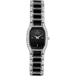 CITIZEN Silhouette  Black Crystal Ladies Watch 20x18mm