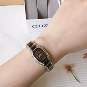 CITIZEN Silhouette  Black Crystal Ladies Watch 20x18mm