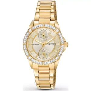 Citizen POV Eco-Drive Champagne Dial Ladies Watch 33mm