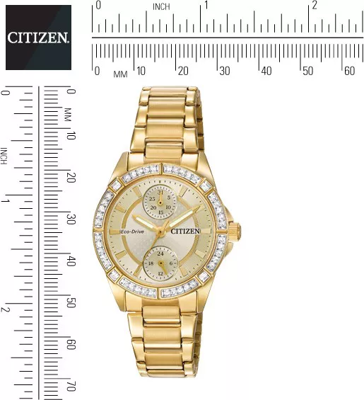 Citizen POV Eco-Drive Champagne Dial Ladies Watch 33mm