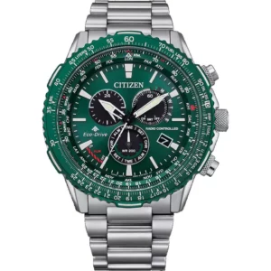 Citizen Promaster Air A-T World Time GMT Green Watch 46