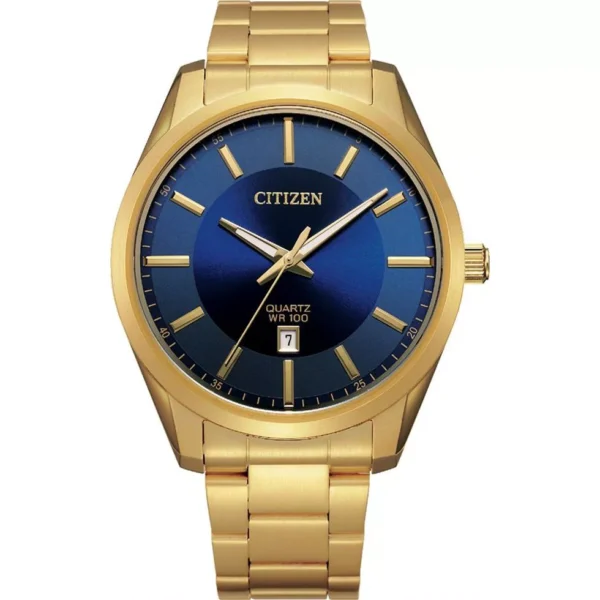 Citizen Quartz Blue Dial Gold-tone Watch 42MM