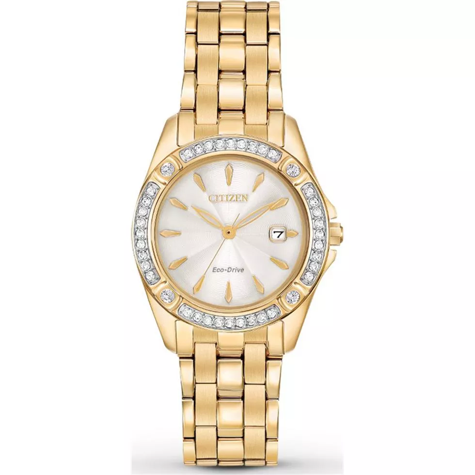 CITIZEN Silhouette Crystal Champagne Watch 28mm