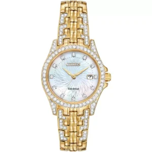 CITIZEN Silhouette Crystal Mother of Pearl Ladies Watch 28mm