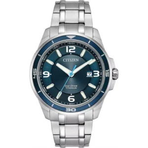 CITIZEN Brycen Ti+IP Blue Titanium Watch 42mm