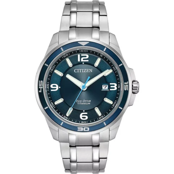 CITIZEN Brycen Ti+IP Blue Titanium Watch 42mm