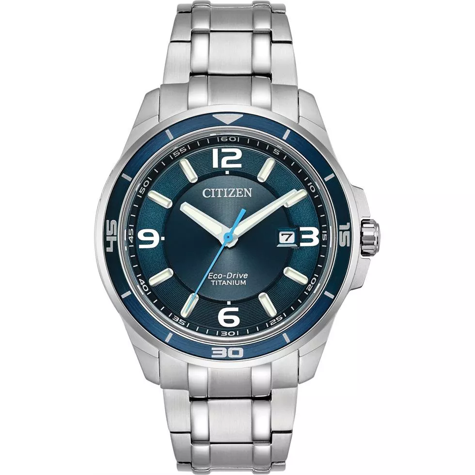 CITIZEN Brycen Ti+IP Blue Titanium Watch 42mm