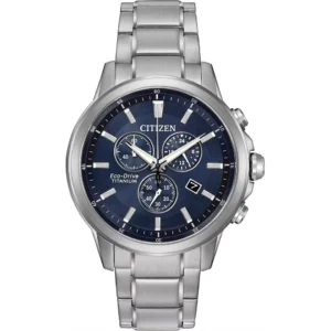 Citizen Eco-Drive Blue Chronograph Titanium 42