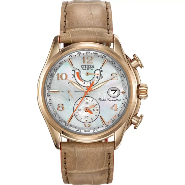 Citizen Women's World Time A-T Eco-Drive Camel Watch, 38mm